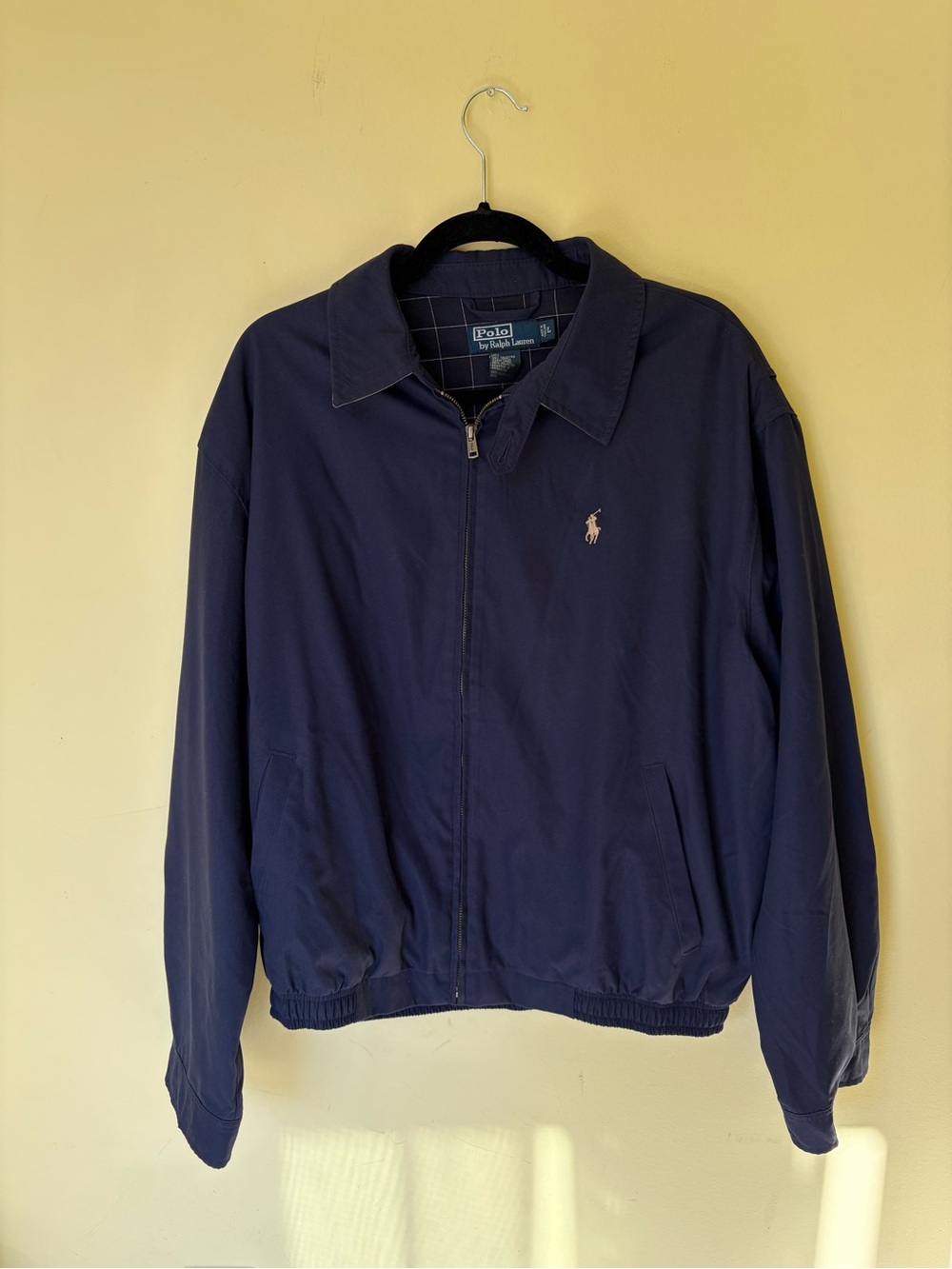 Polo by Ralph Lauren Navy Zip-Front Harrington Jacket